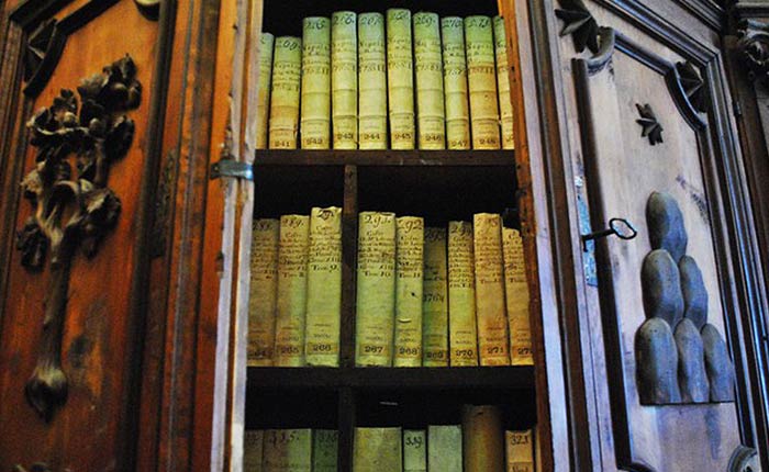 Vatican Archival Resources in a locked cabinet